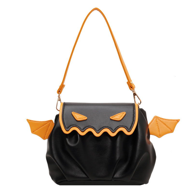Crossbody-Tasche – Kreatives Kürbis-Design mit Flügeln
