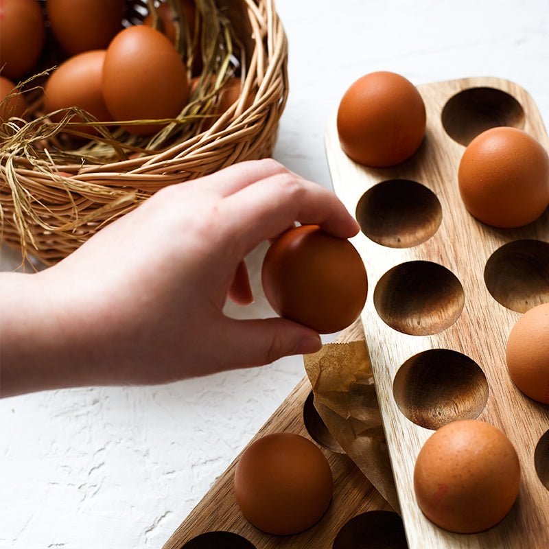 Eier Aufbewahrungsbox aus Akazienholz