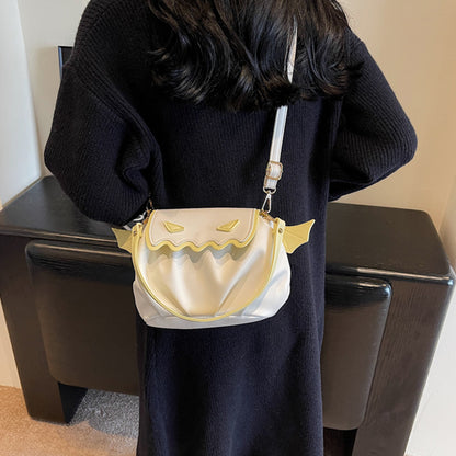 Crossbody-Tasche – Kreatives Kürbis-Design mit Flügeln